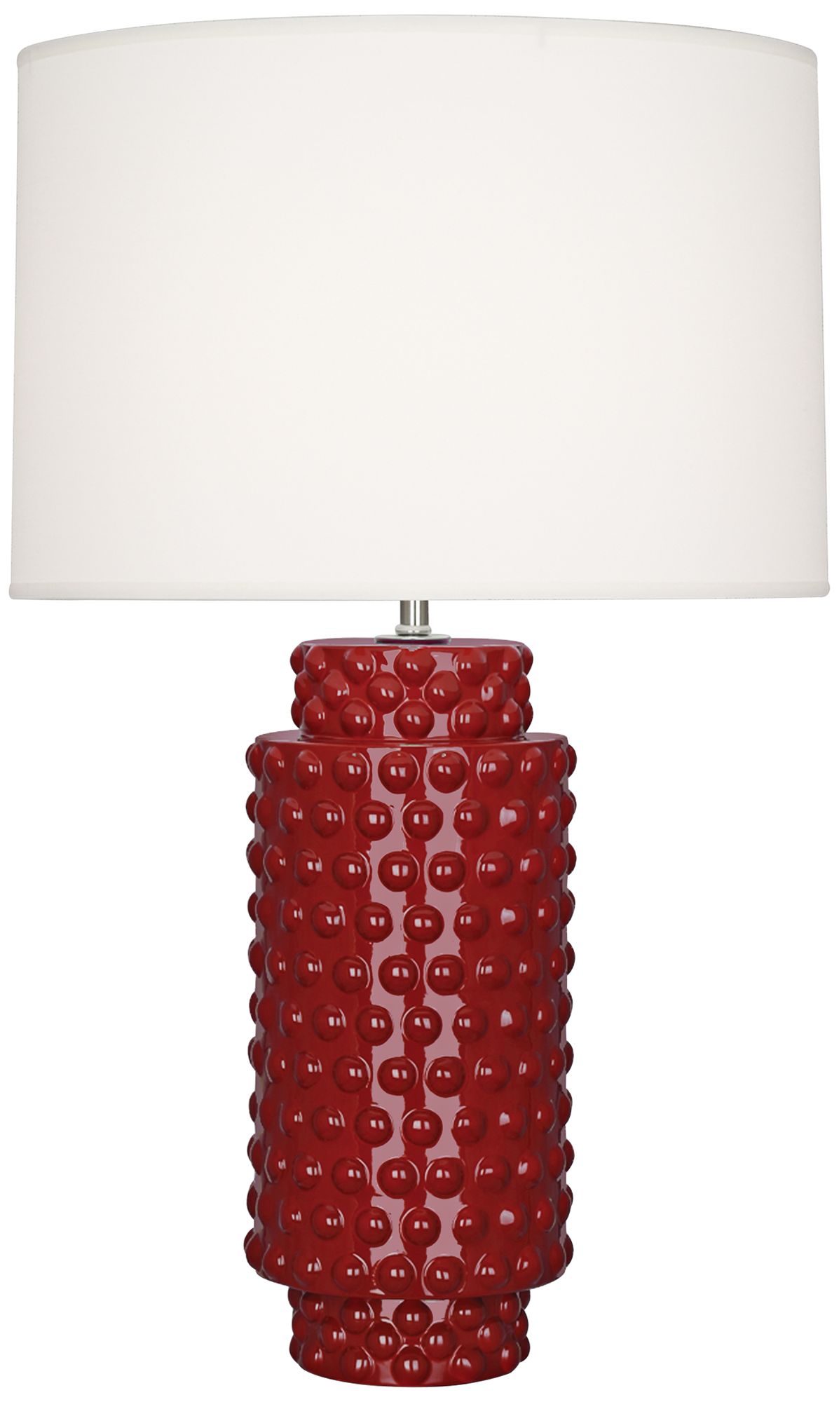 Robert Abbey Dolly Oxblood Red Ceramic Table Lamp