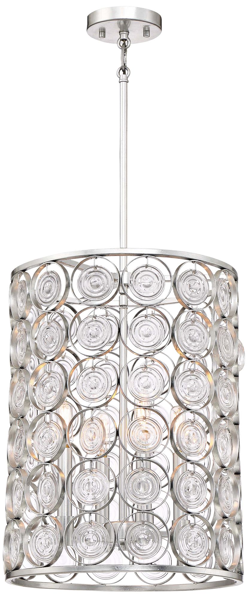 Culture Chic 14" Wide Catalina Silver 4-Light Pendant