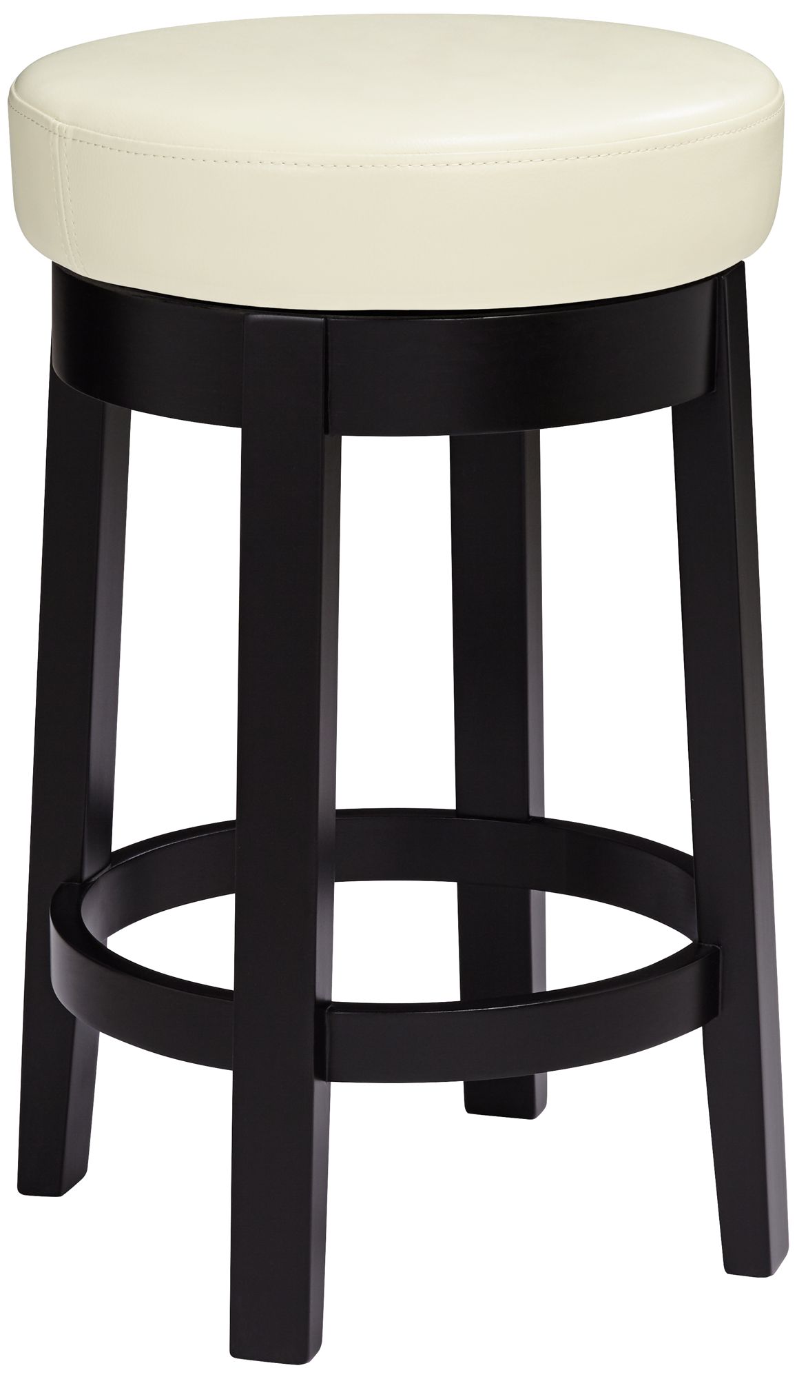 Cedric 26" Cream Bonded Leather Swivel Counter Stool 58G44 Lamps Plus