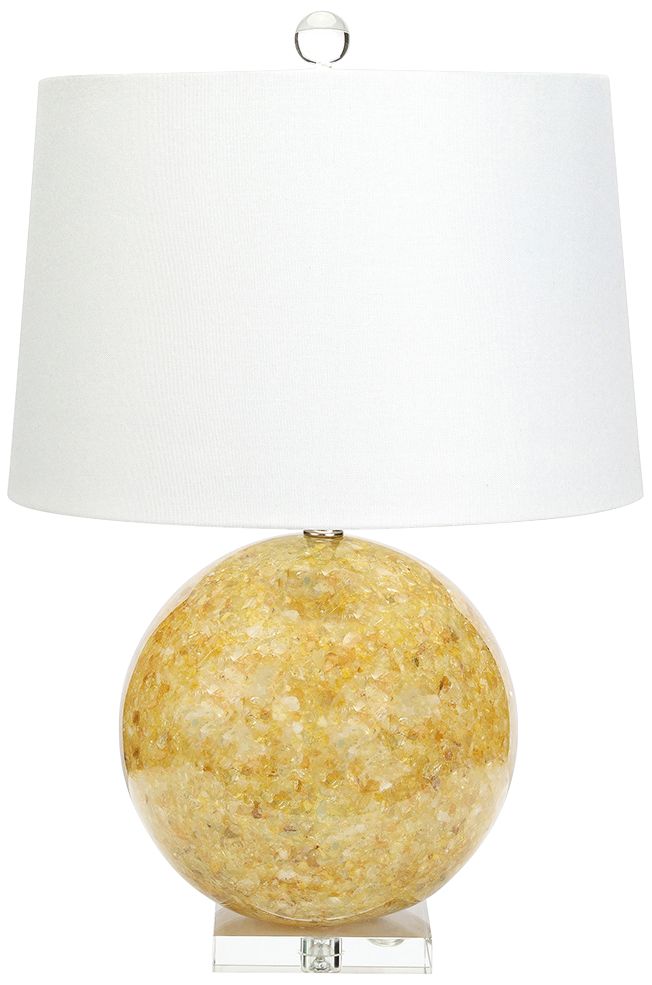 yellow and grey table lamp