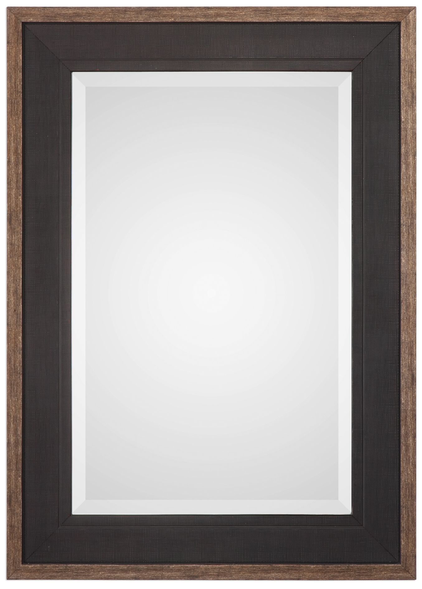 Uttermost Staveley Rustic Black 30" x 42" Wall Mirror