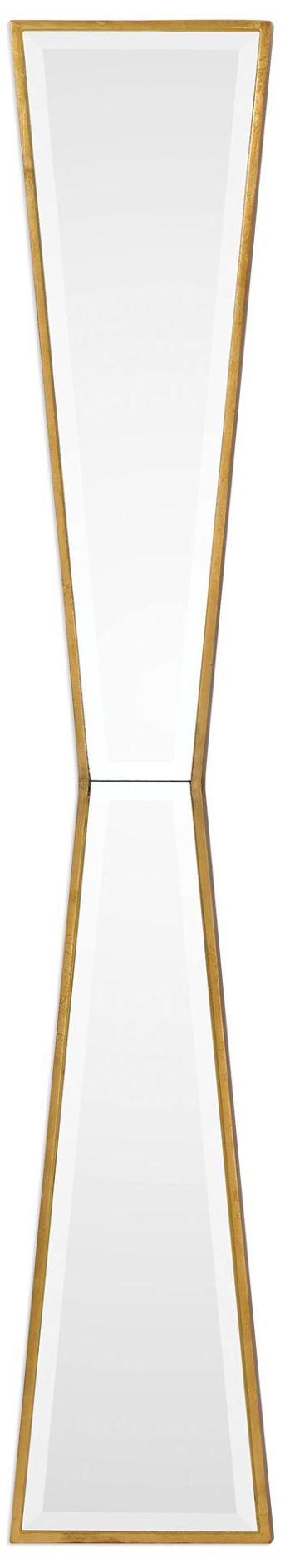 Uttermost Corbata Antiqued Gold Leaf 10" x 60" Wall Mirror