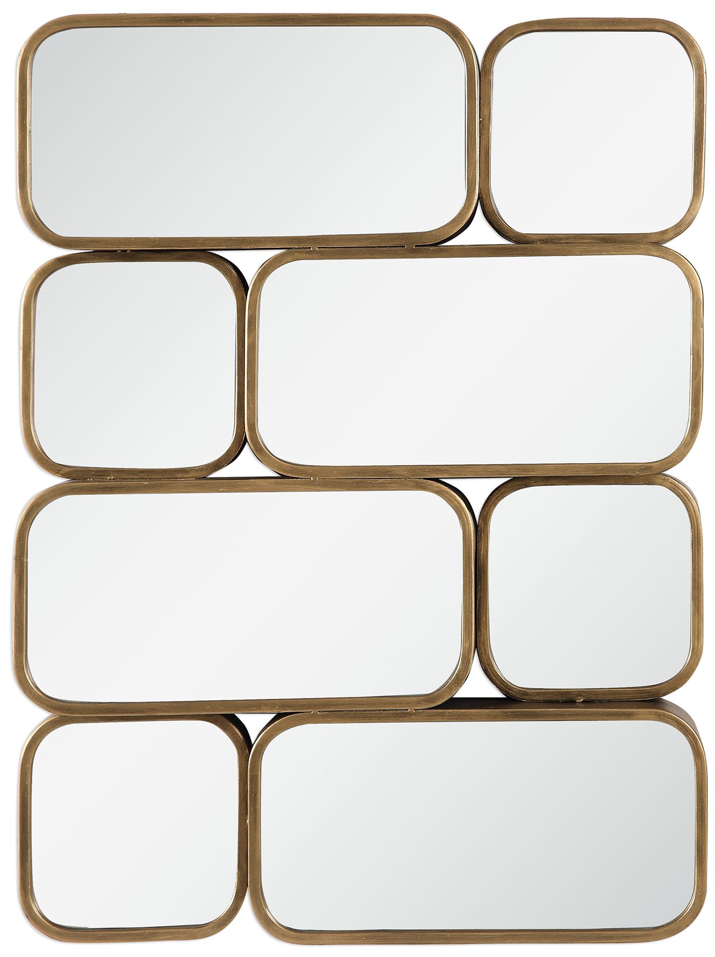 Canute Antiqued Gold 23 3/4" x 32" Wall Mirror