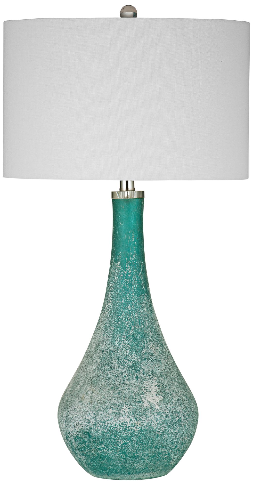 Eton Frosted Blue-Green Glass Table Lamp
