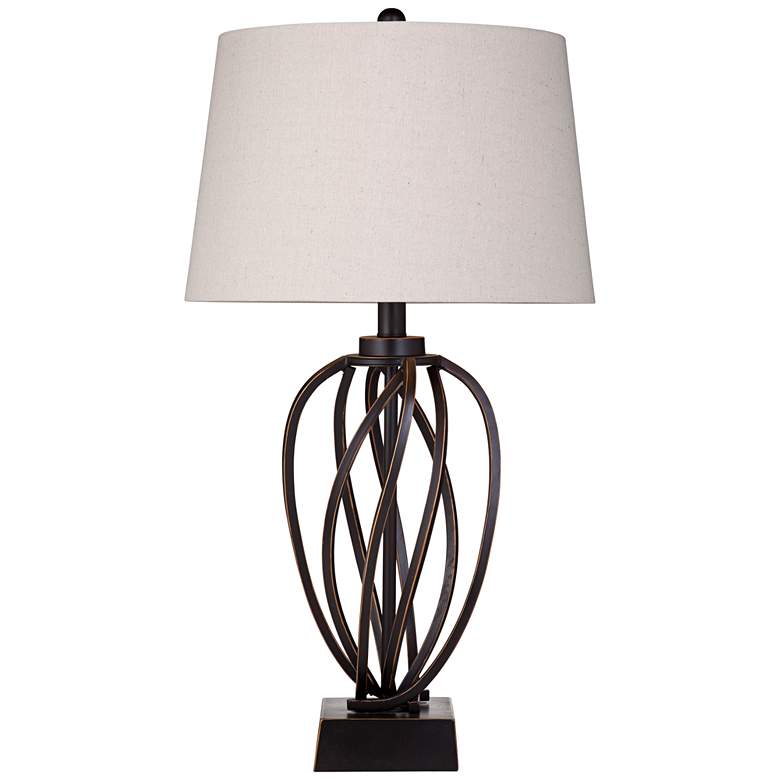 Orson Bronze Metal Spiraled Table Lamp