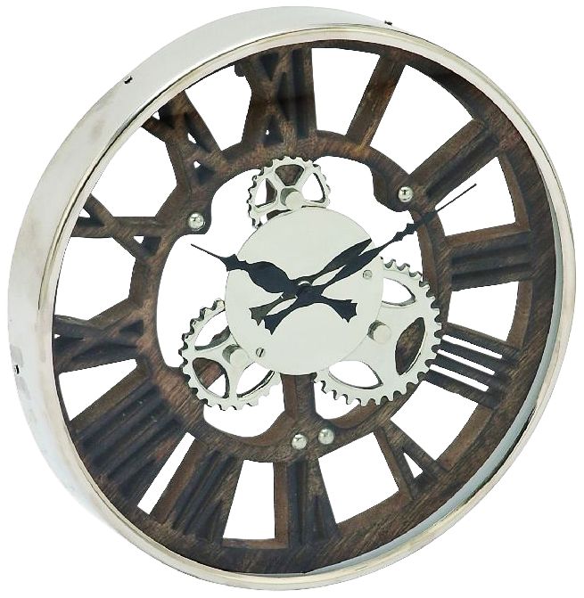 Gear Up 14" Wide Industrial Gears Wall Clock