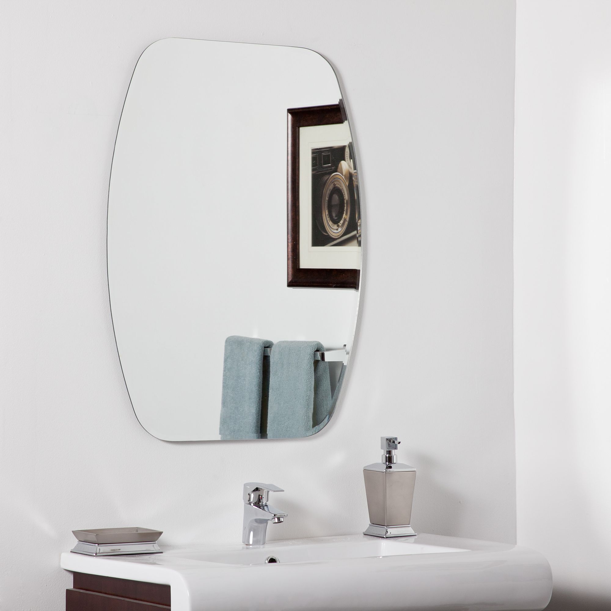 Sydney Frameless 23 1/2" x 31 Oval Vanity Wall Mirror