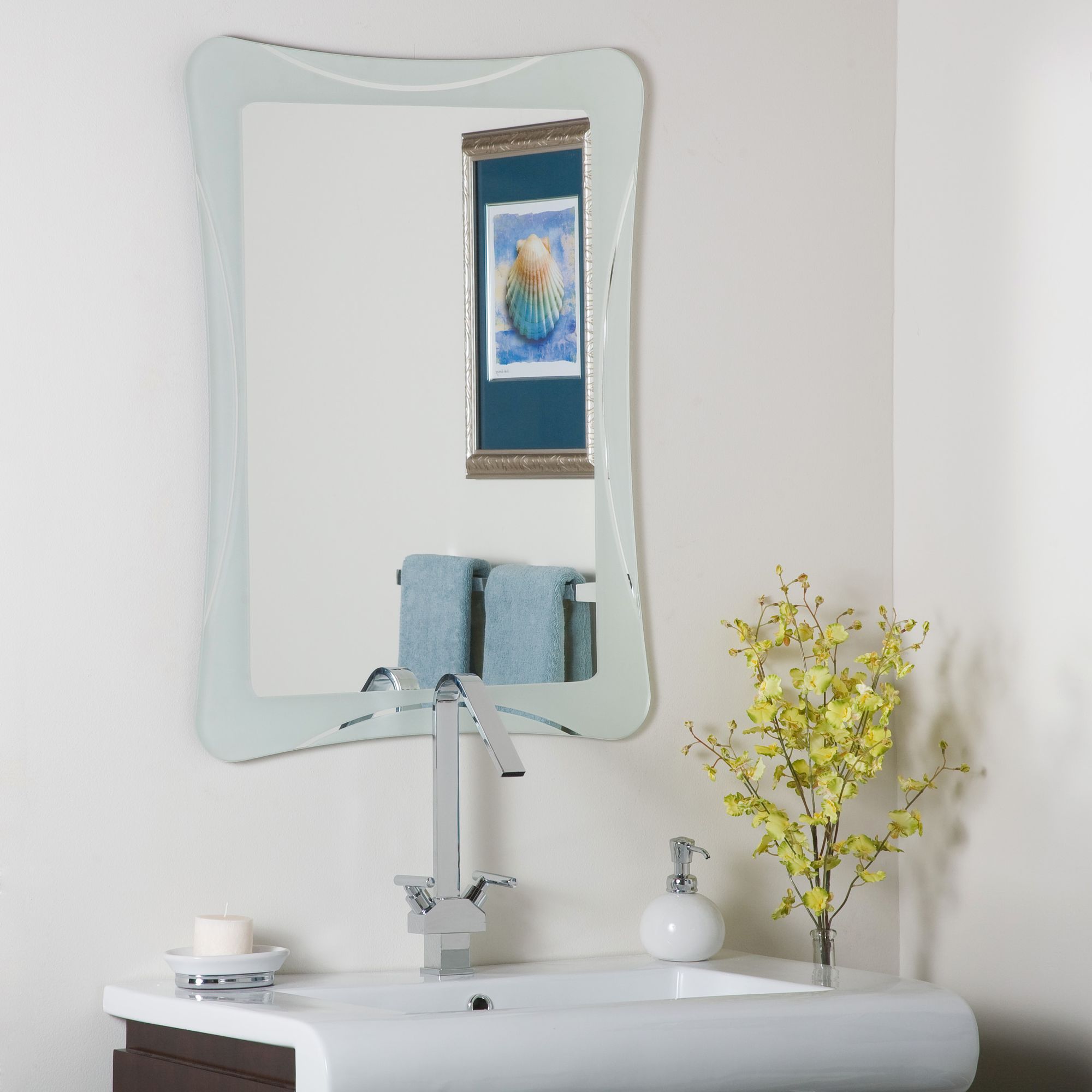 Frameless Shapes 23 1/2" x 31 Novelty Wall Mirror