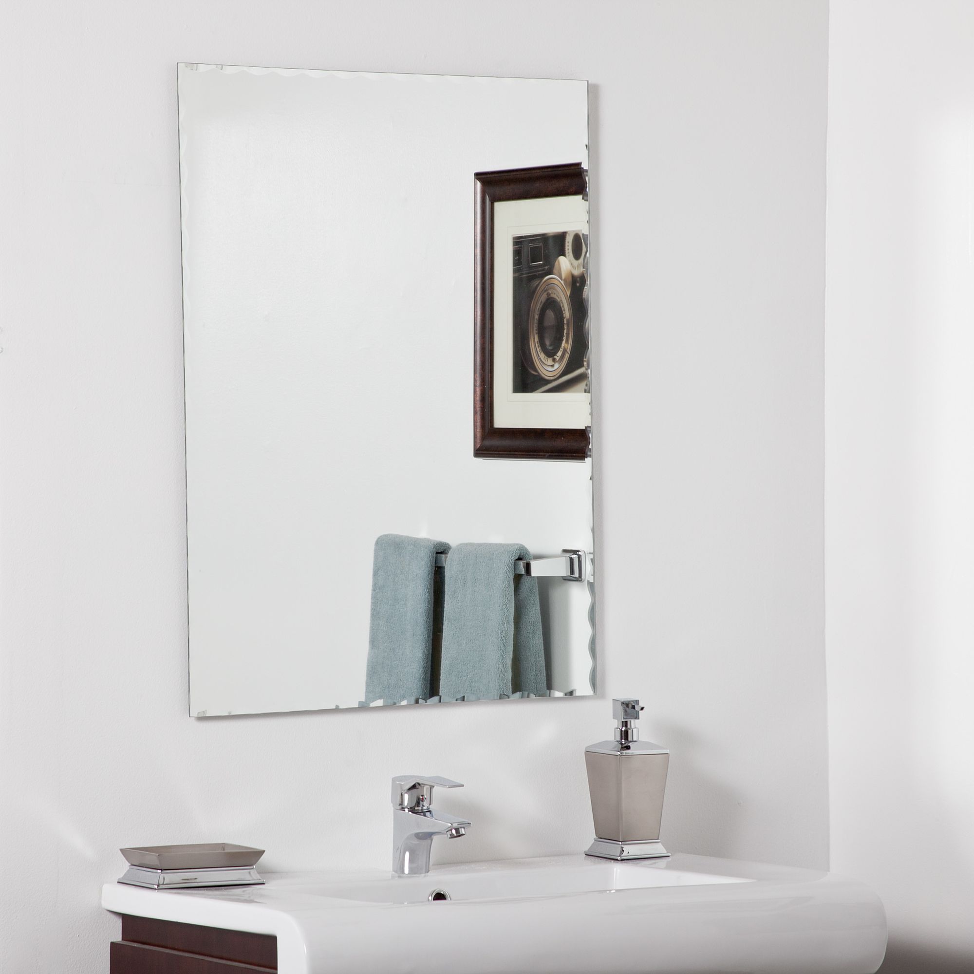 Madeline 23 1/2" x 31 Frameless Bathroom Wall Mirror