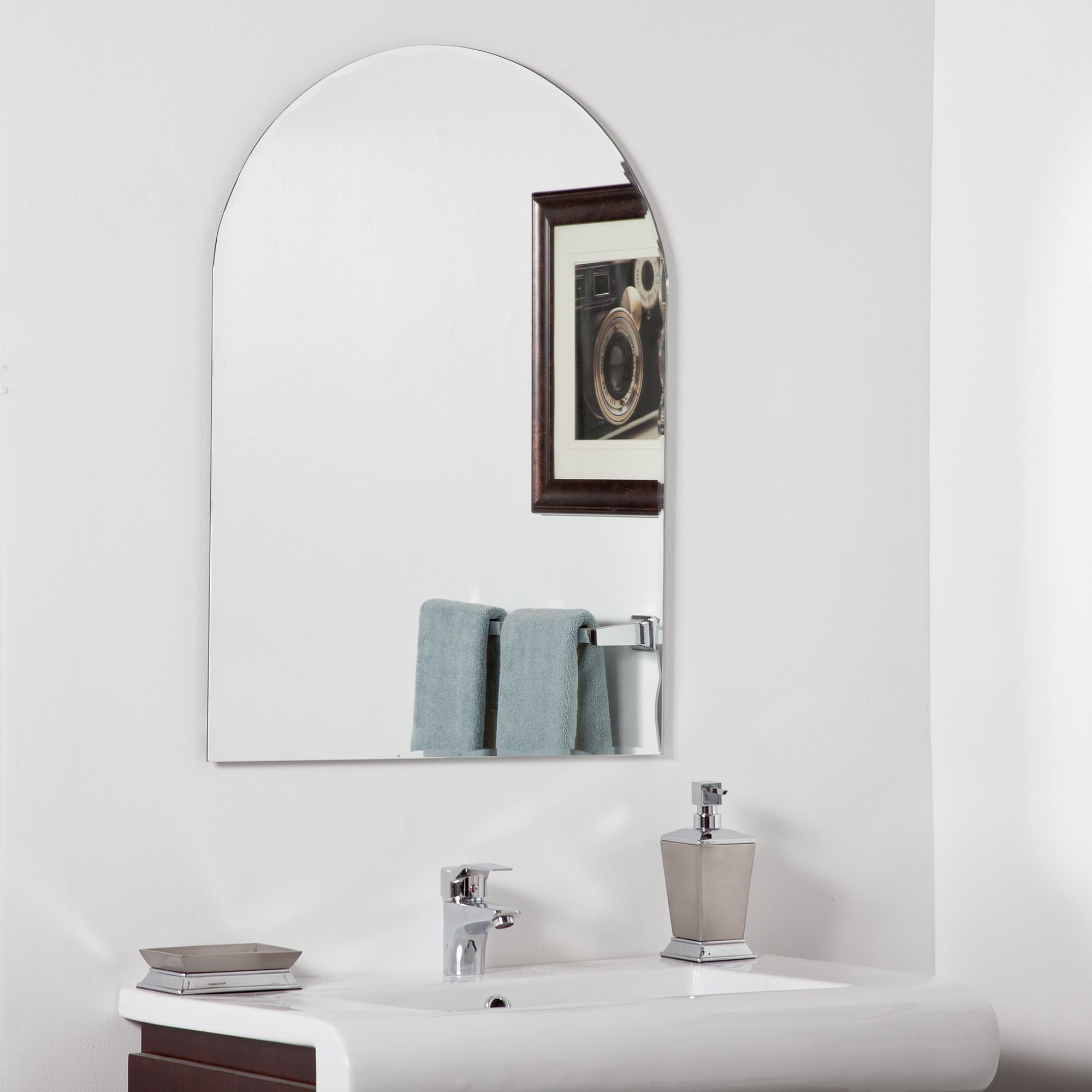 Rita Modern 23 1/2" x 31 Arched Wall Mirror