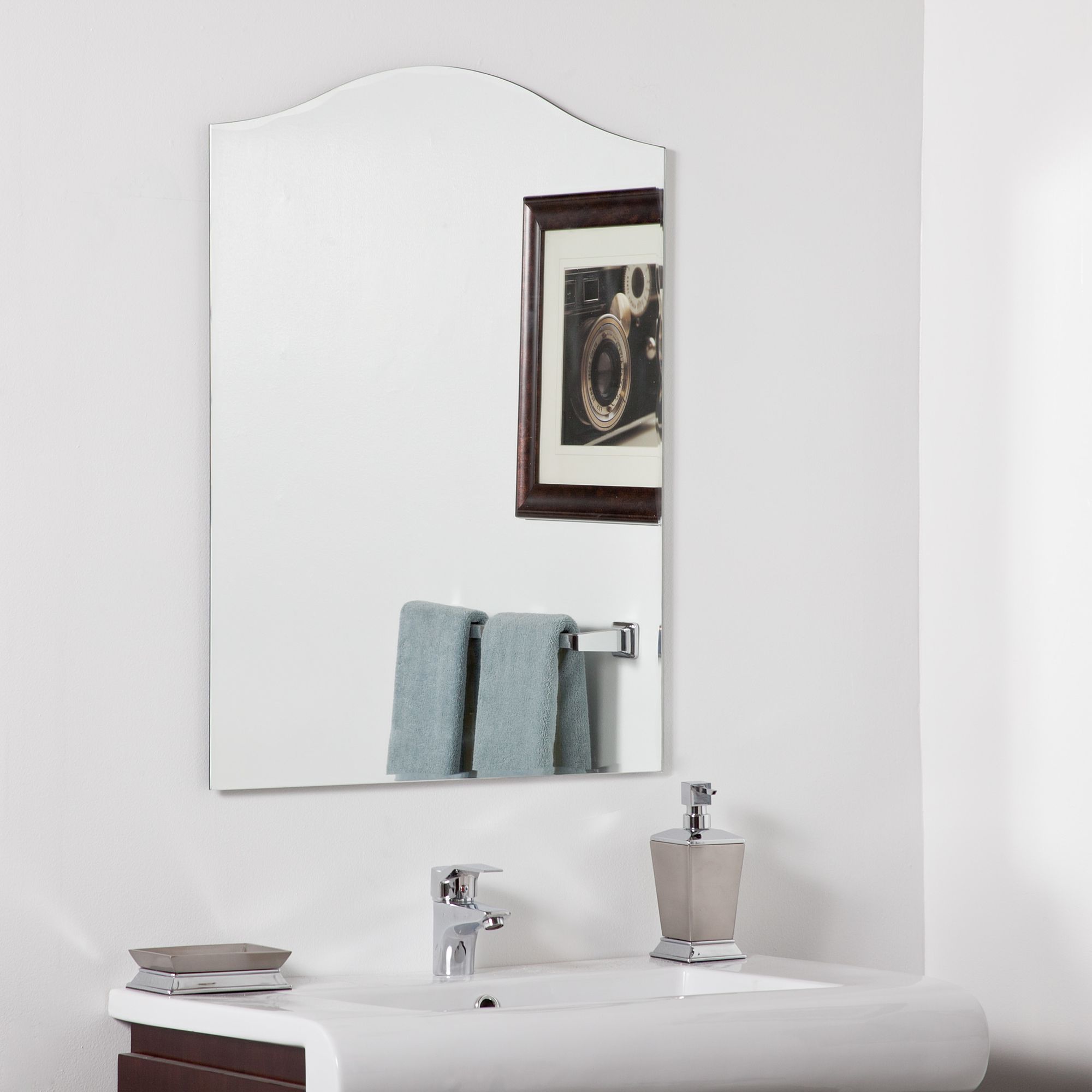 Allison Modern 23 1/2" x 31 Arched Wall Mirror