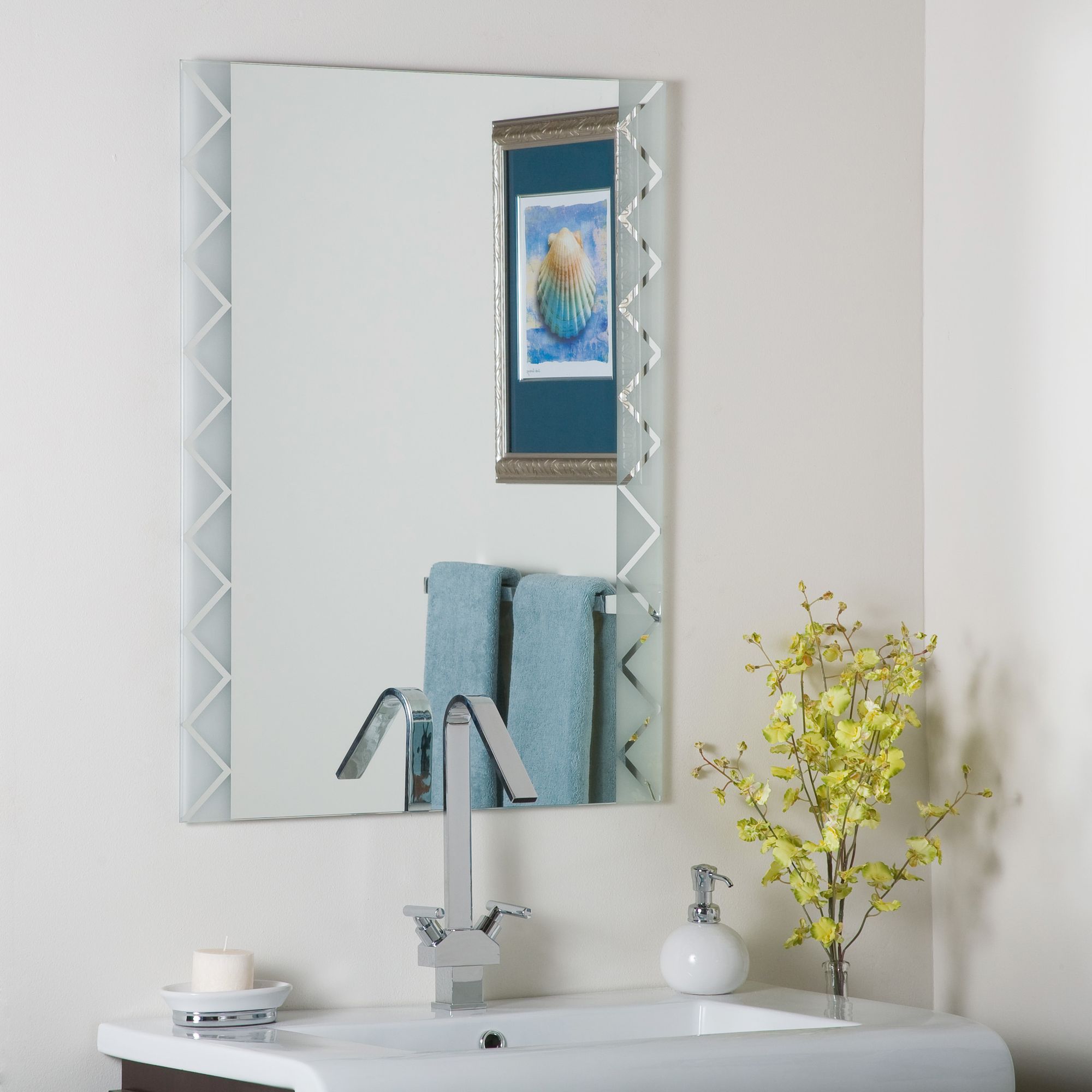 Frameless Terra 23 1/2" x 31 Wall Mirror