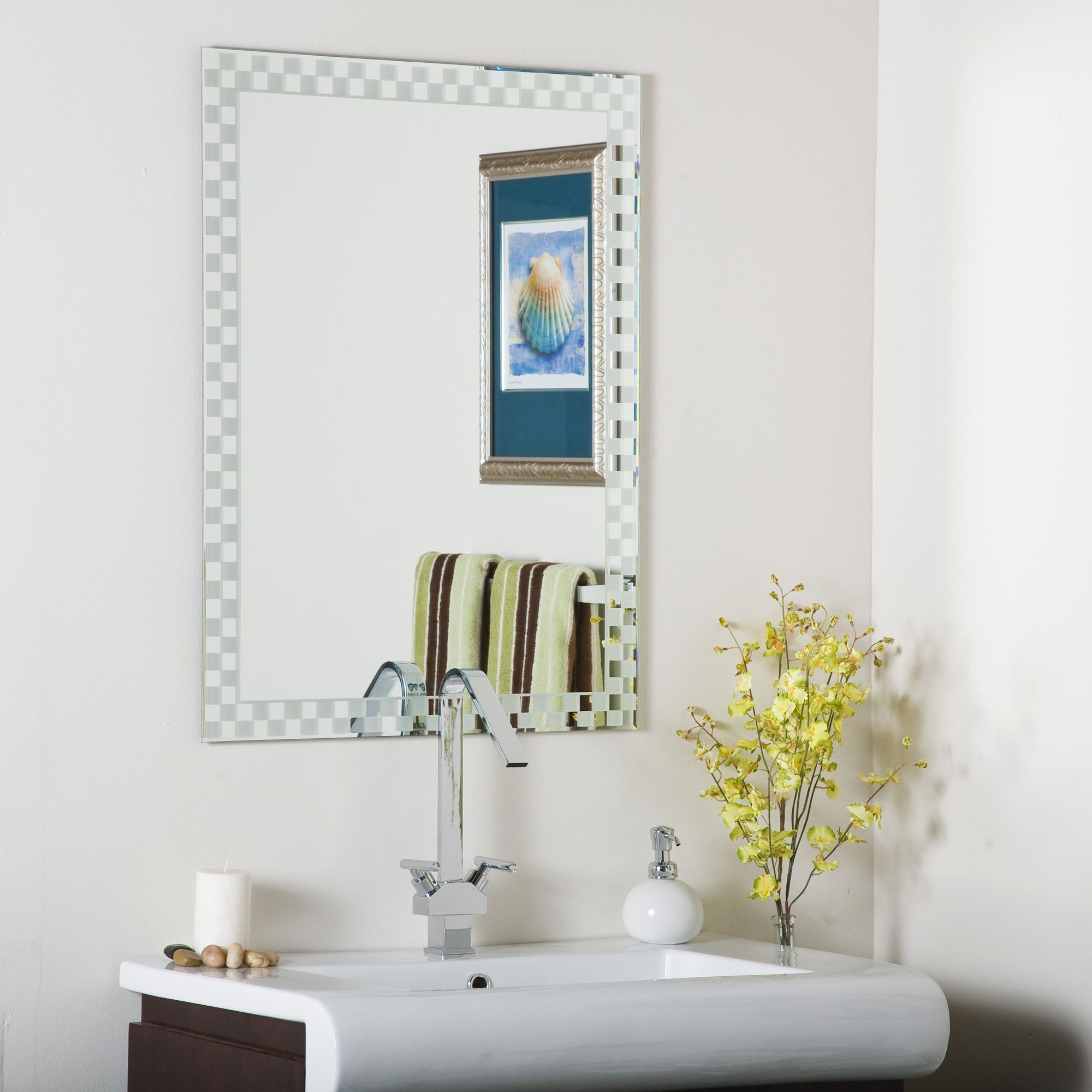 Frameless Checkmate 23 1/2" x 31 Wall Mirror