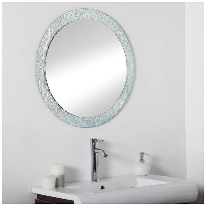 2 Round Bathroom Wall Mirror, 18 Round Vanity Mirror