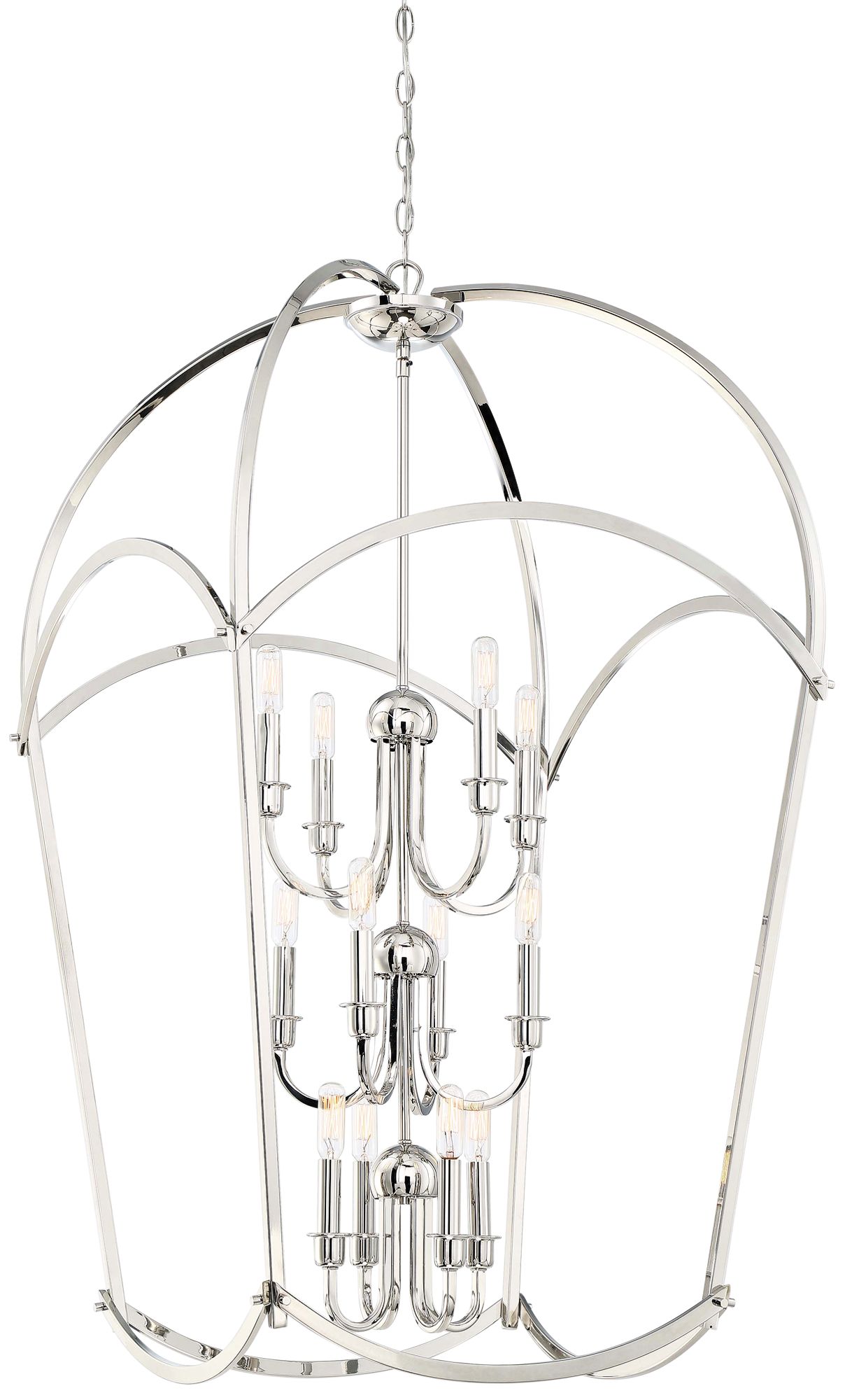 Jupiter's Canopy 25" Wide Nickel 12-Light 3-Tier Pendant