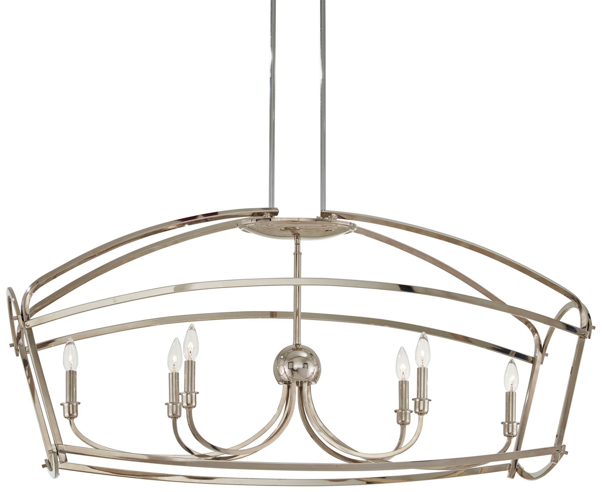 Jupiter's Canopy 47"W Nickel Kitchen Island Light Pendant