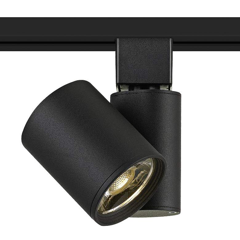 Image 1 Black 15 Watt LED Cylinder Small Track Head for Halo System