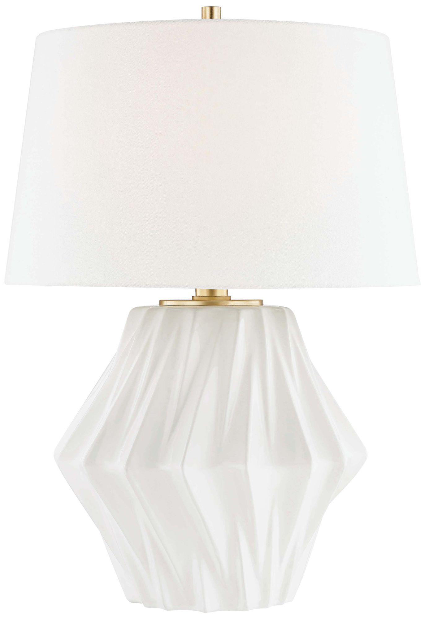 Hudson Valley Bertram Glossy White Porcelain Table Lamp