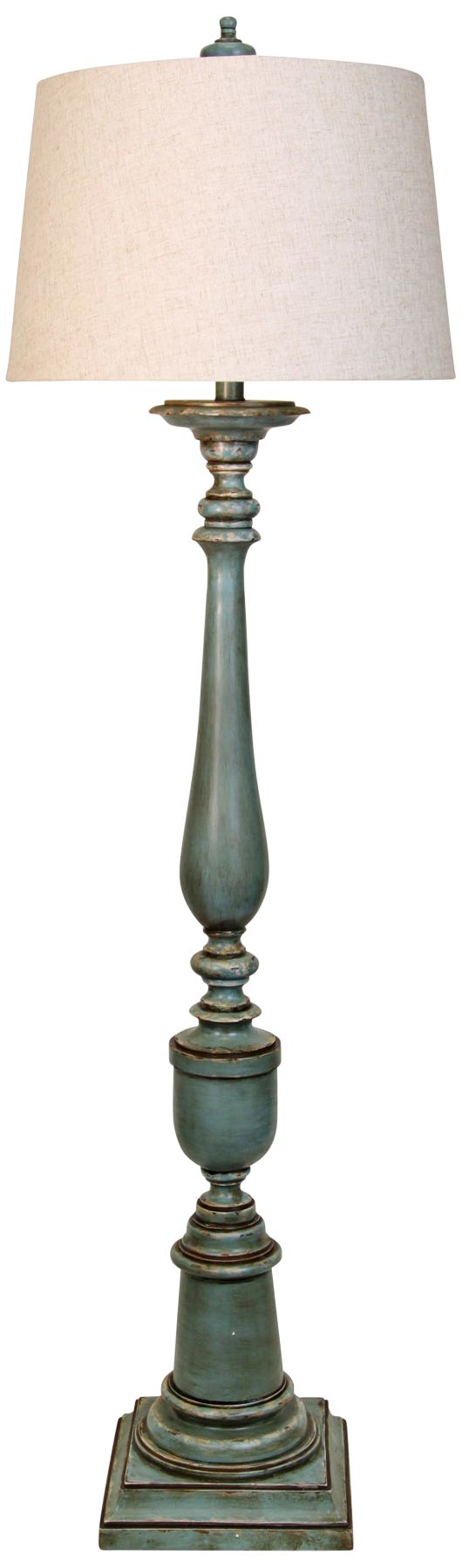 Avignon Blue Floor Lamp with Hardback Fabric Shade 58R96 Lamps Plus