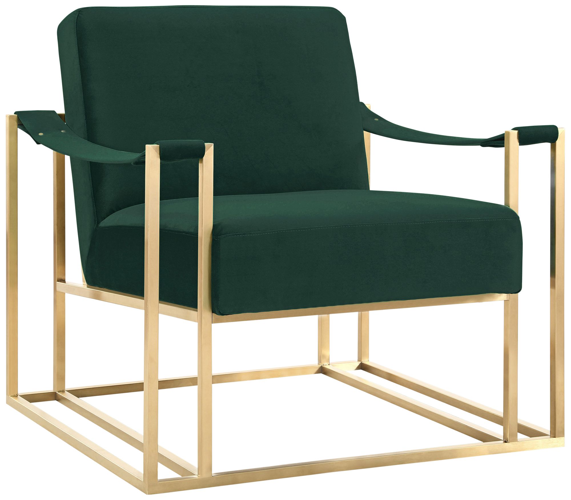 Baxter Forest Green Velvet Armchair