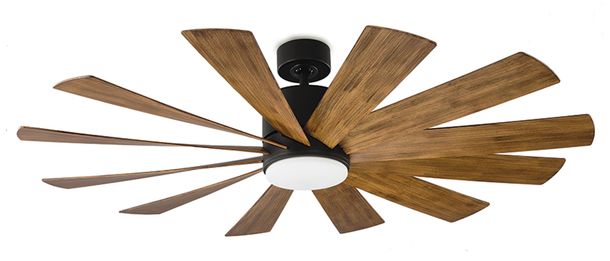 60" Modern Forms Windflower Matte Black LED Wet Smart Ceiling Fan