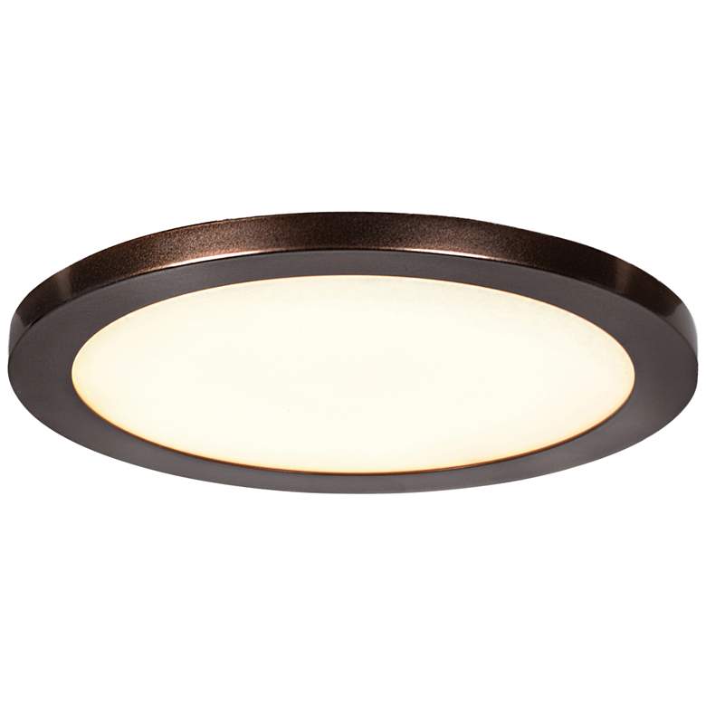 Disc 7 1/2&quot; Wide Bronze Round LED Ceiling Light