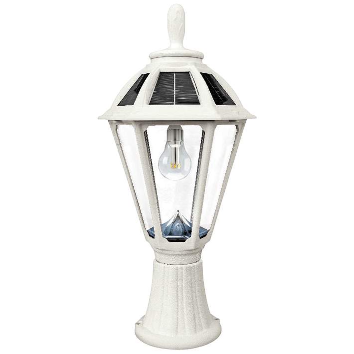 White Solar Led Outdoor Post Light, Outdoor Lamp Posts And Lights
