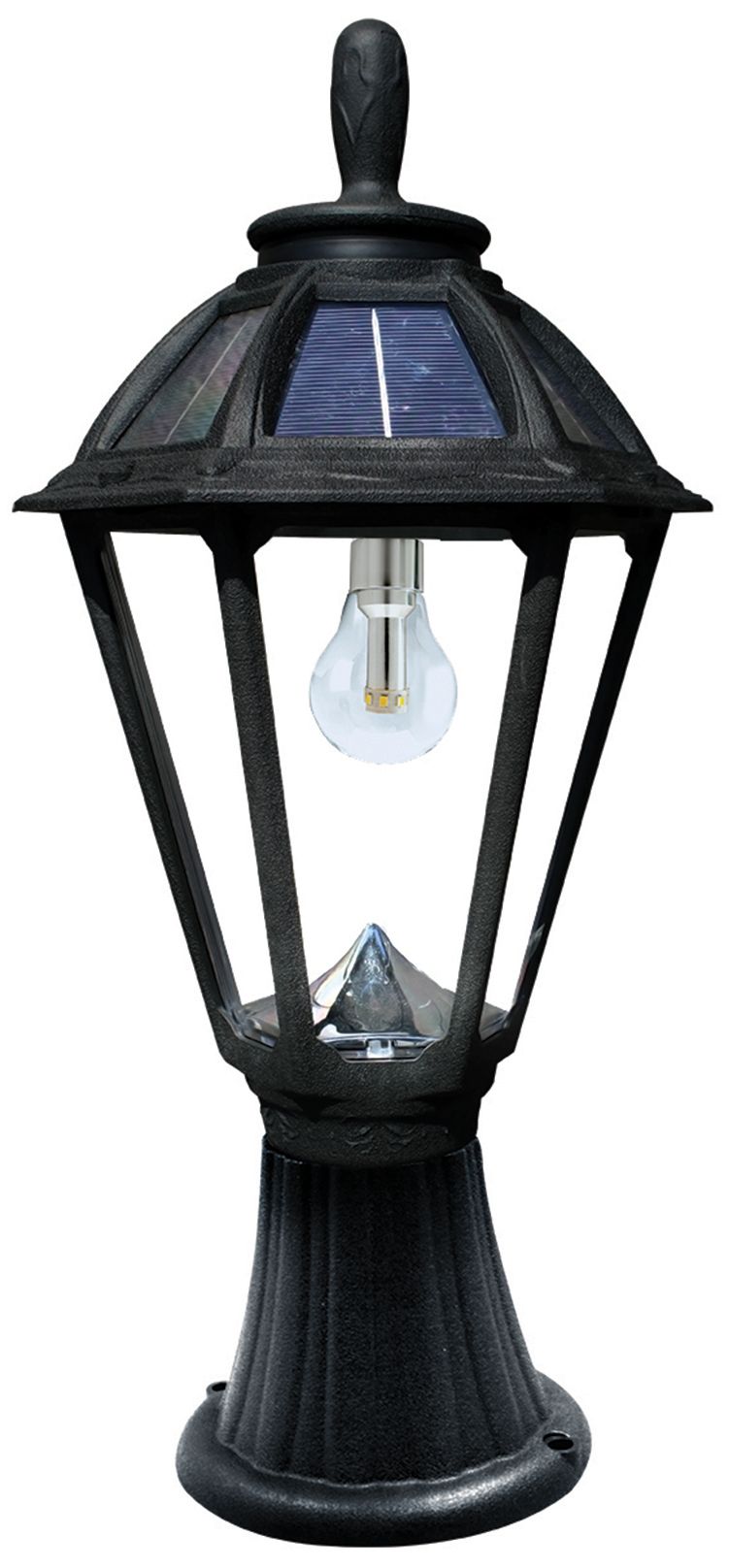 Polaris 19 1/4" High Black Solar LED Outdoor Post Light