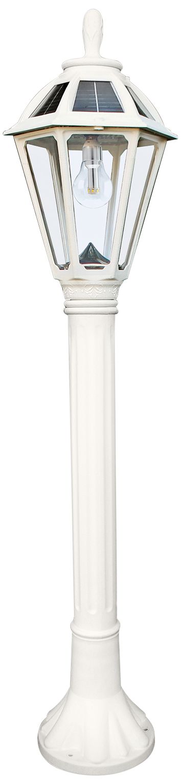 Polaris Bollard 44 1/4" High White Solar LED Landscape Light