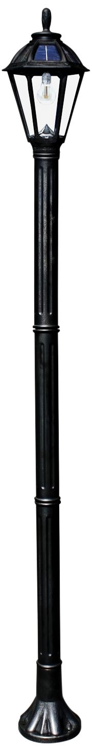 Polaris 83 3/4" High Black Solar LED Outdoor Post Light
