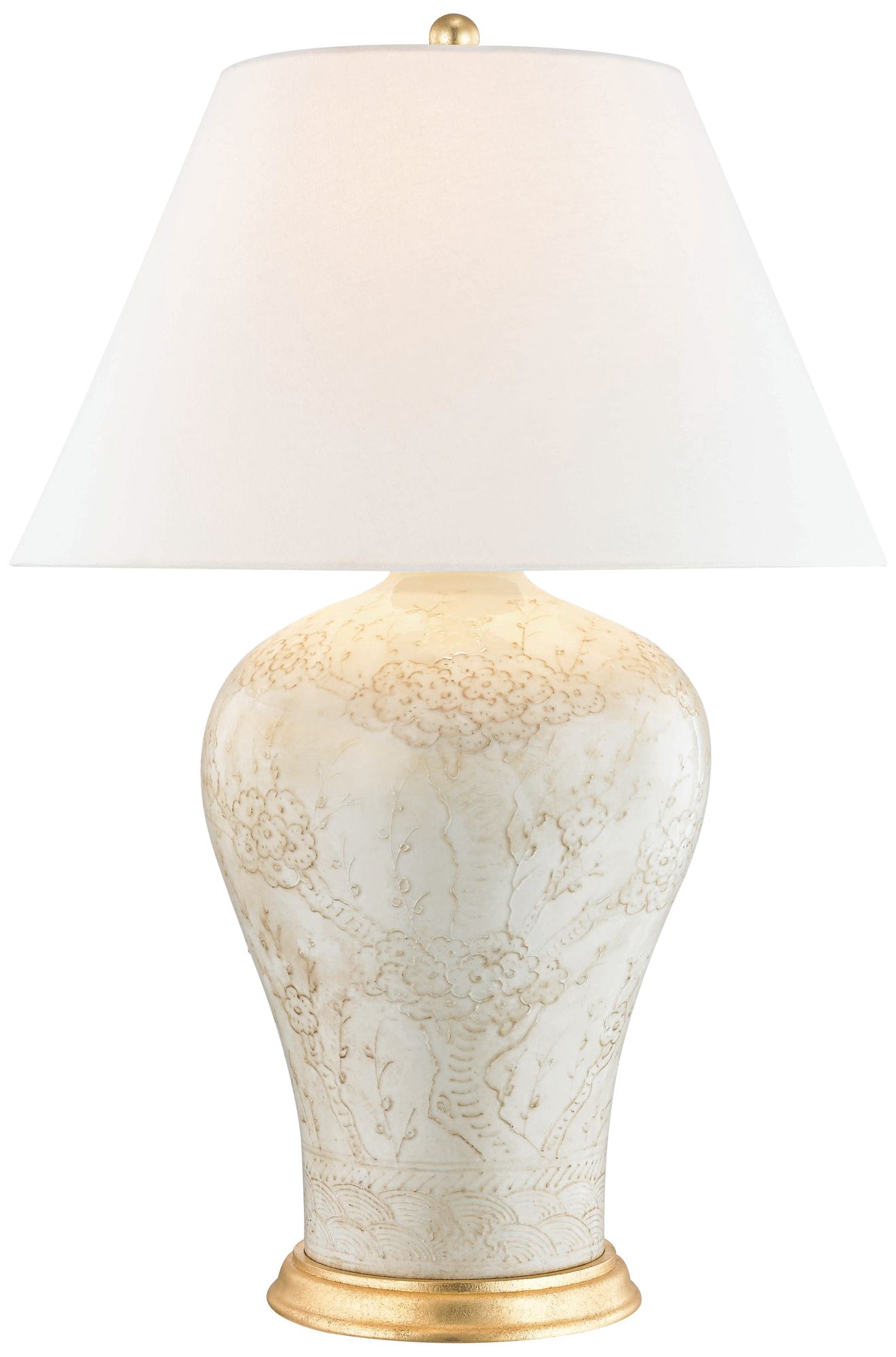 Hudson Valley Plutarch Antique Relief Porcelain Table Lamp