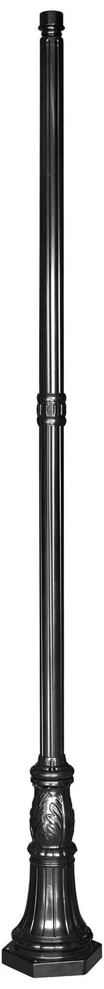 Commercial 120" High Black Outdoor Post Light Pole