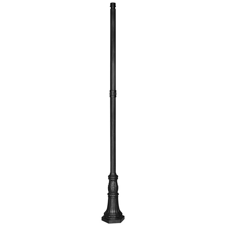 Commercial 120&quot; High Black Outdoor Post Light Pole