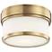 Hudson Valley Gemma 5" Wide Aged Brass LED Ceiling Light