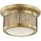 Hudson Valley Bangor 6" Wide Aged Brass LED Ceiling Light