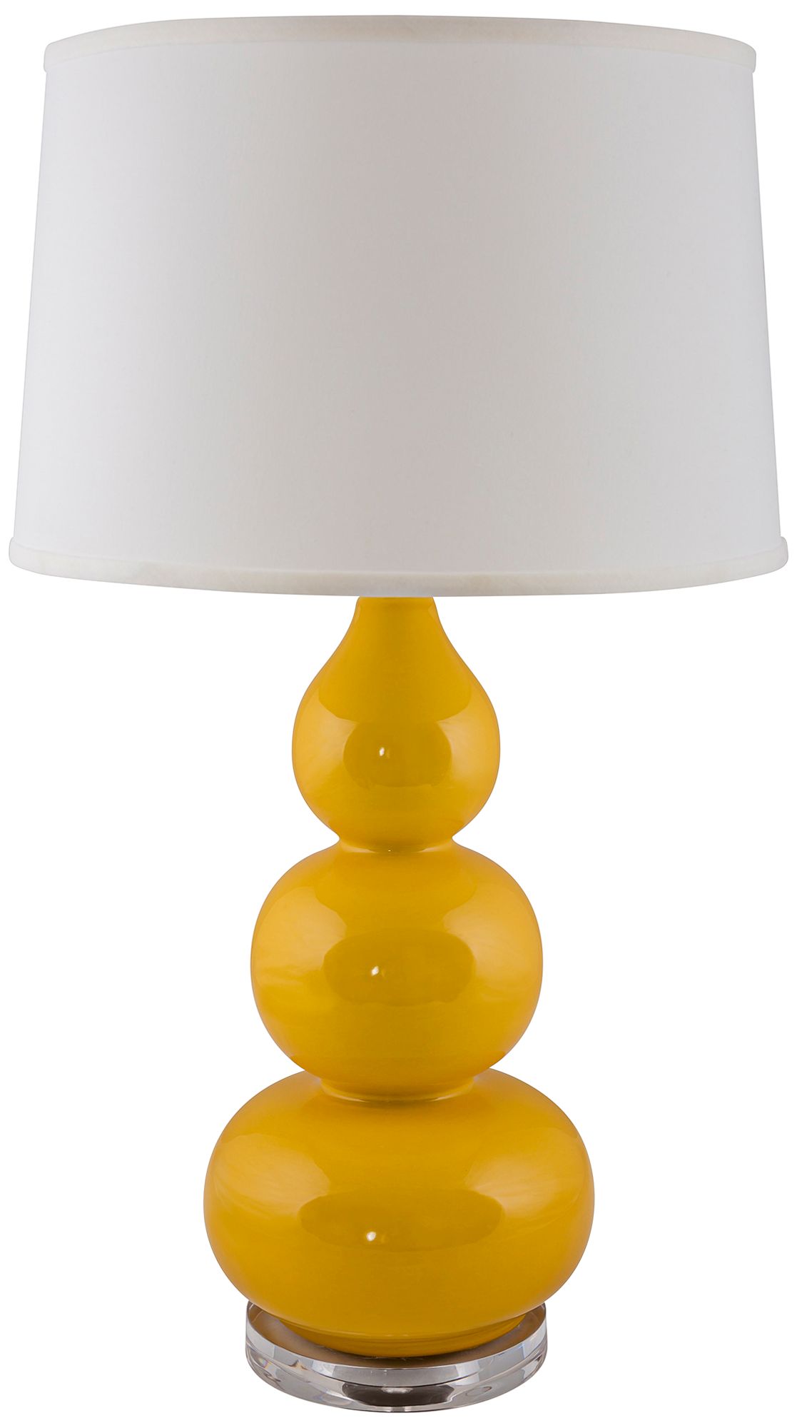 RiverCeramic Triple Gourd Gloss Curry Table Lamp