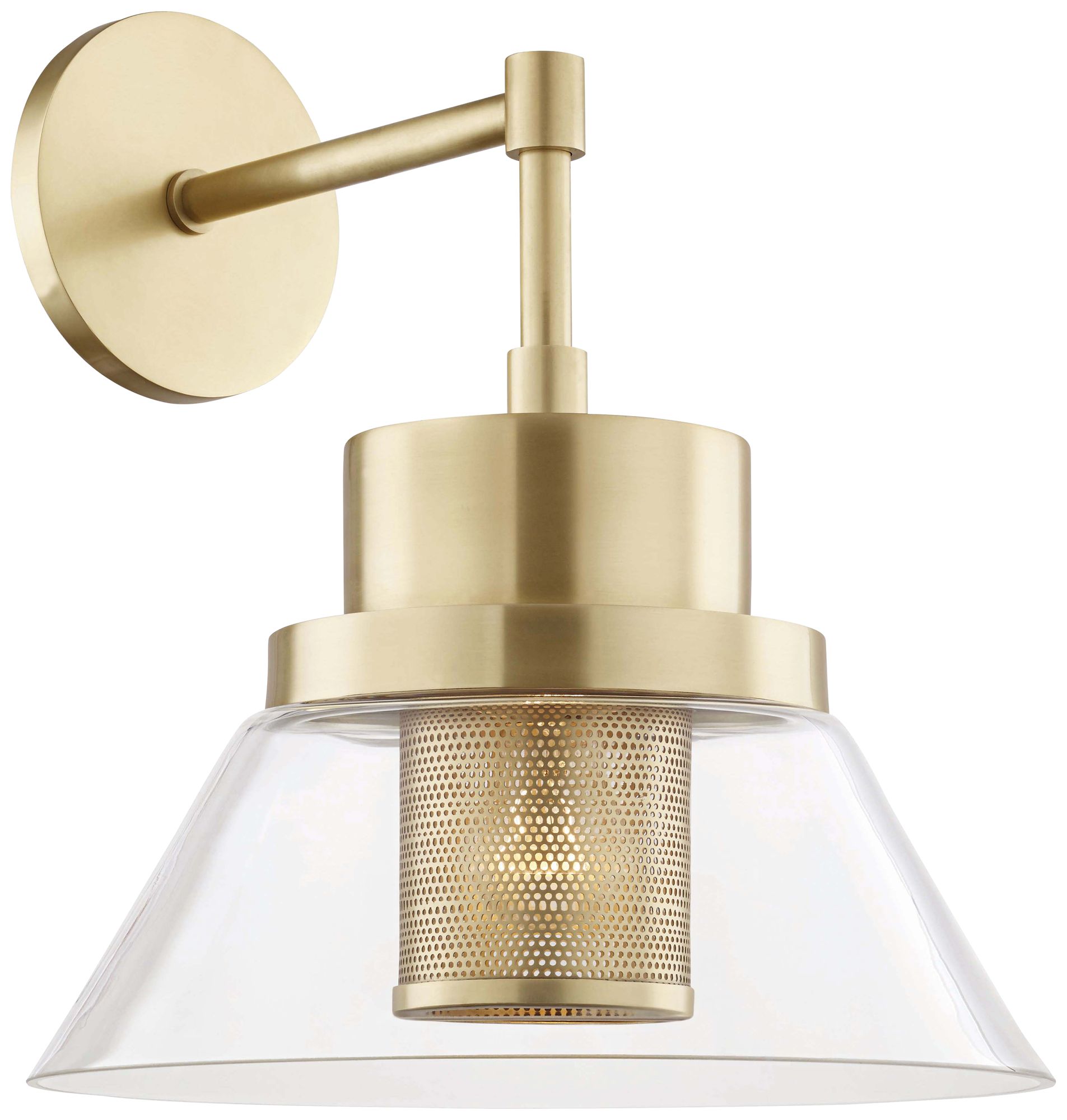 Hudson Valley Paoli 15 1/4" High Aged Brass Wall Sconce