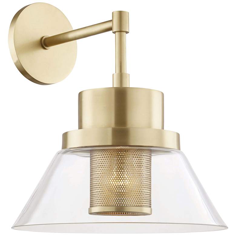 Hudson Valley Paoli 15 1/4&quot; High Aged Brass Wall Sconce