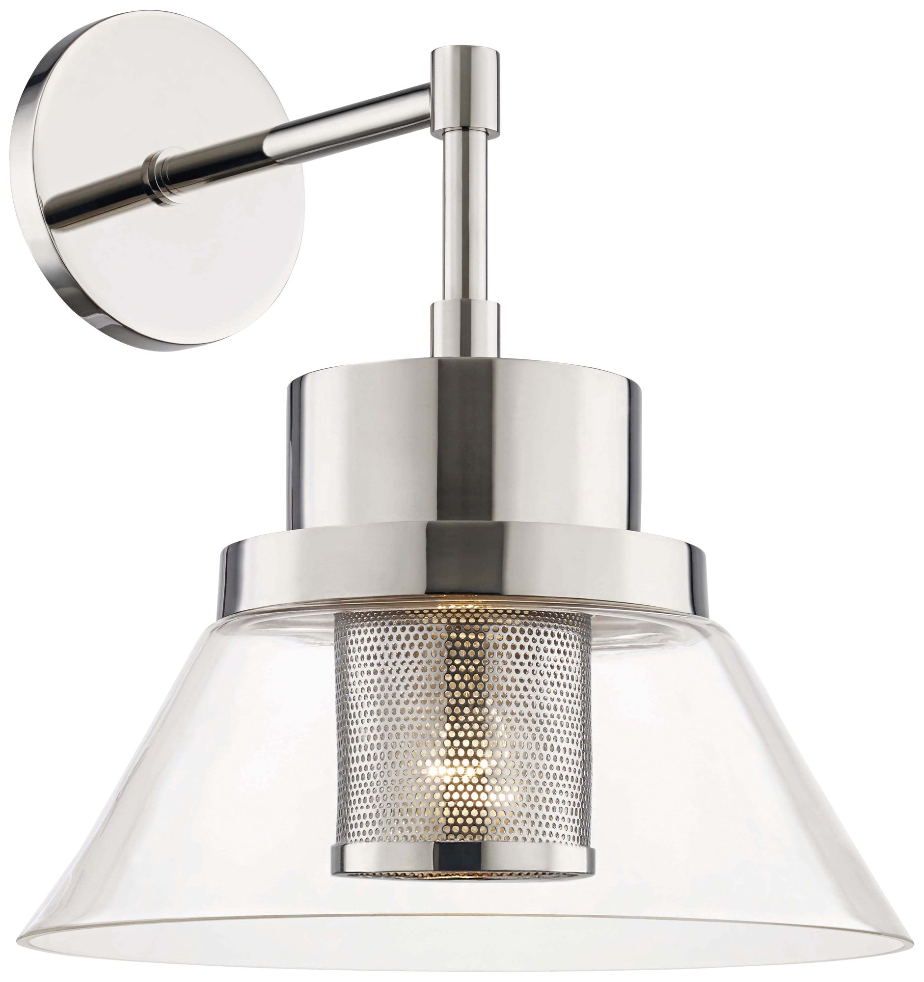 Hudson Valley Paoli 15 1/4" High Polished Nickel Wall Sconce