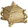 Woolley 5 3/4" Wide Square Antiqued Gold Jewelry Box