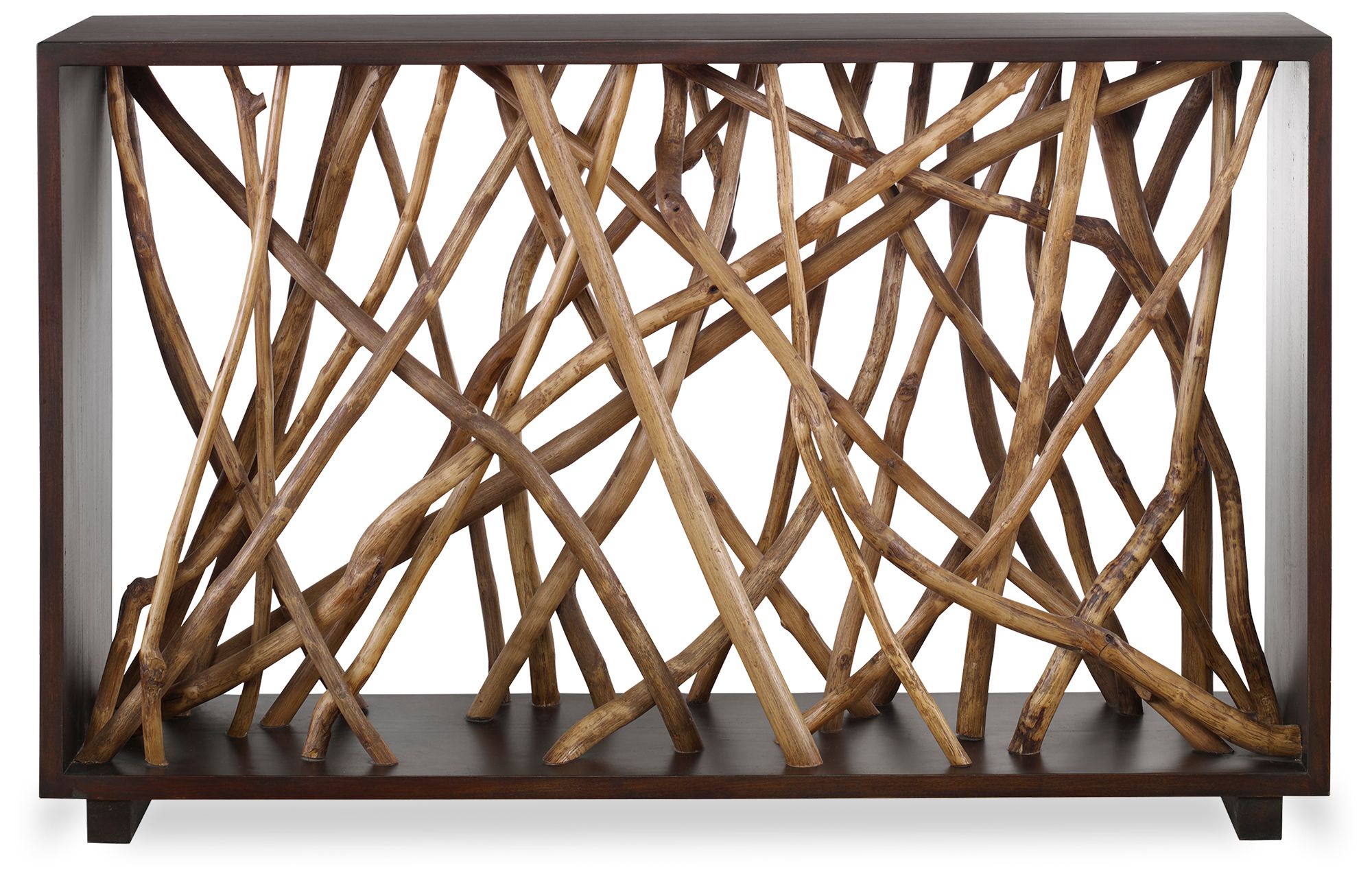 Uttermost Teak Maze 54" Wide Walnut Wood Console Table