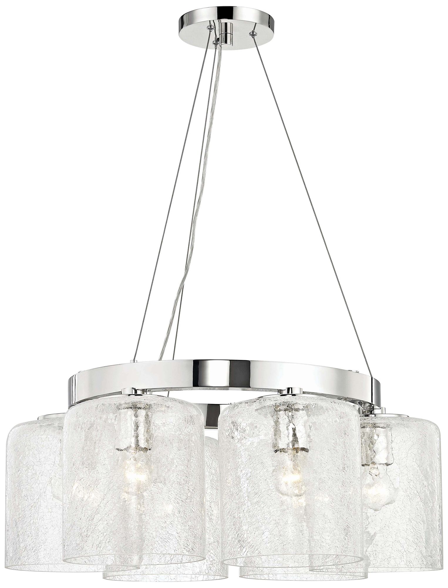 Hudson Valley Charles 24" Wide Nickel 6-Light Chandelier