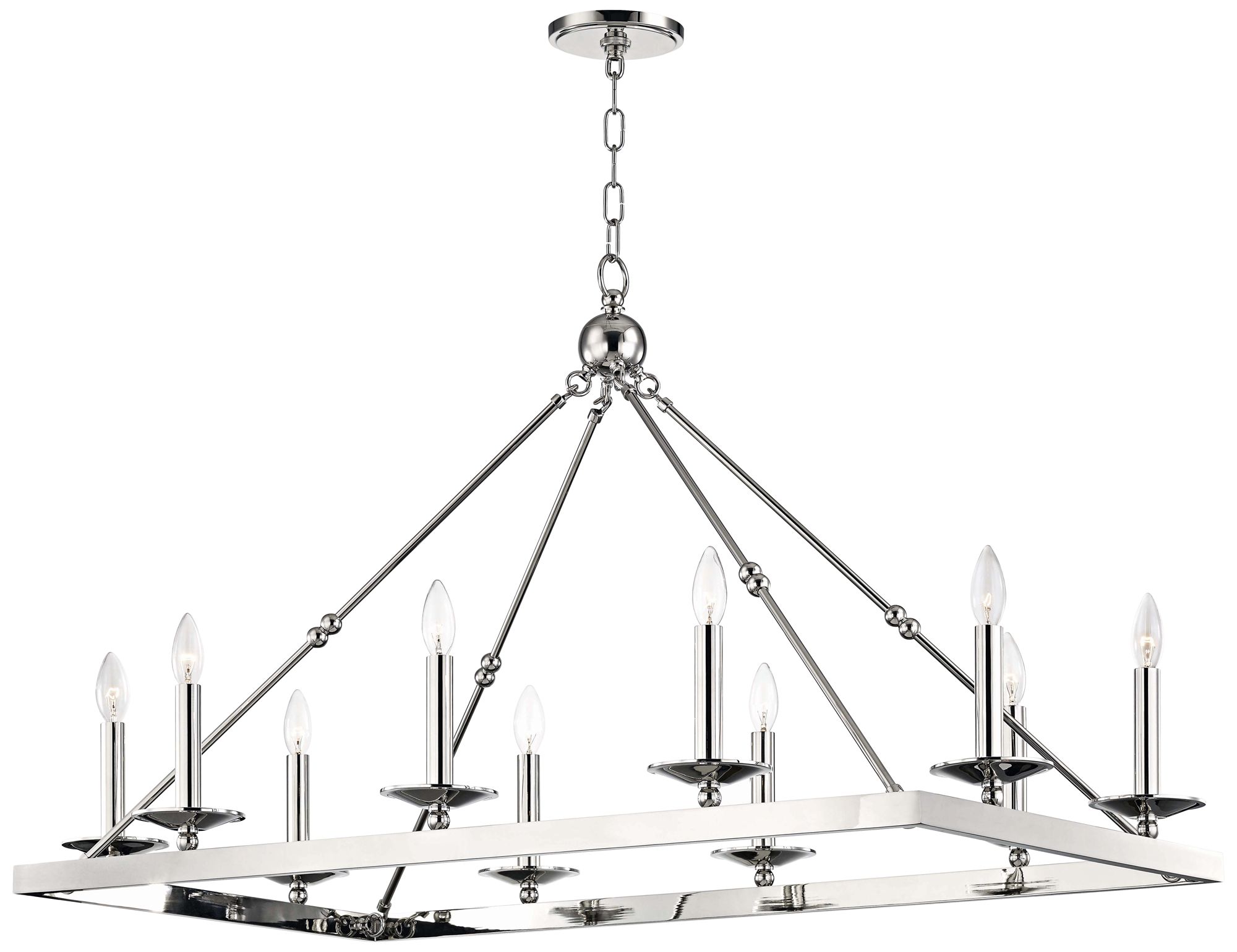 Hudson Valley Allendale 40 3/4"W Nickel 10-Light Chandelier