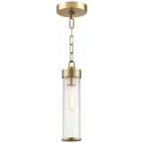 Hudson Valley Soriano 3 1/2&quot; Wide Aged Brass Mini Pendant
