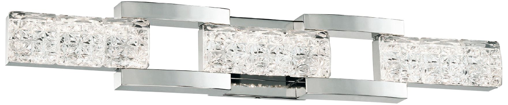 Sofia 30" Wide Polished Nickel 3-Light LED Bath Light