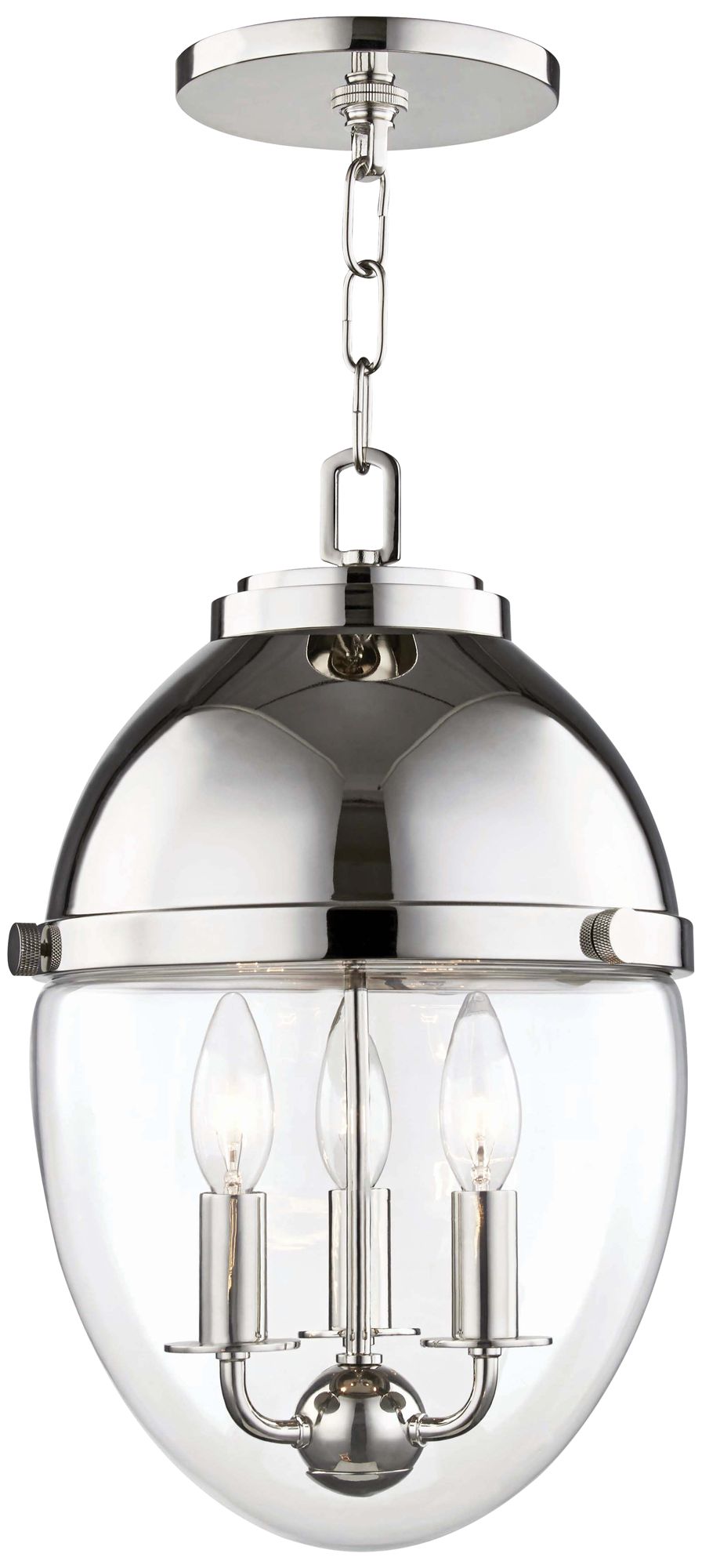 Hudson Valley Kennedy 10" Wide Nickel 3-Light Mini Pendant