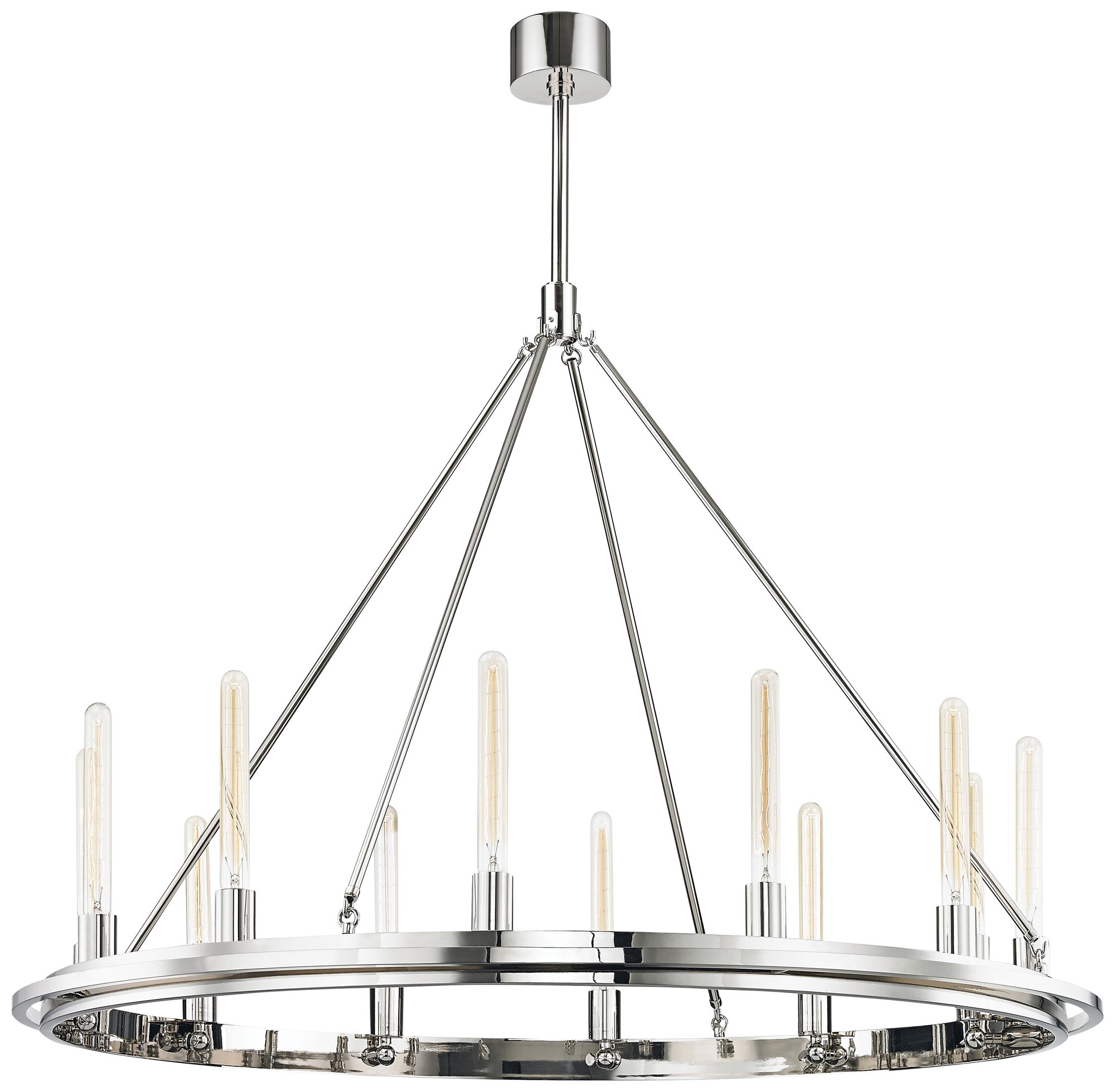 Hudson Valley Chambers 45" Wide Nickel 12-Light Chandelier