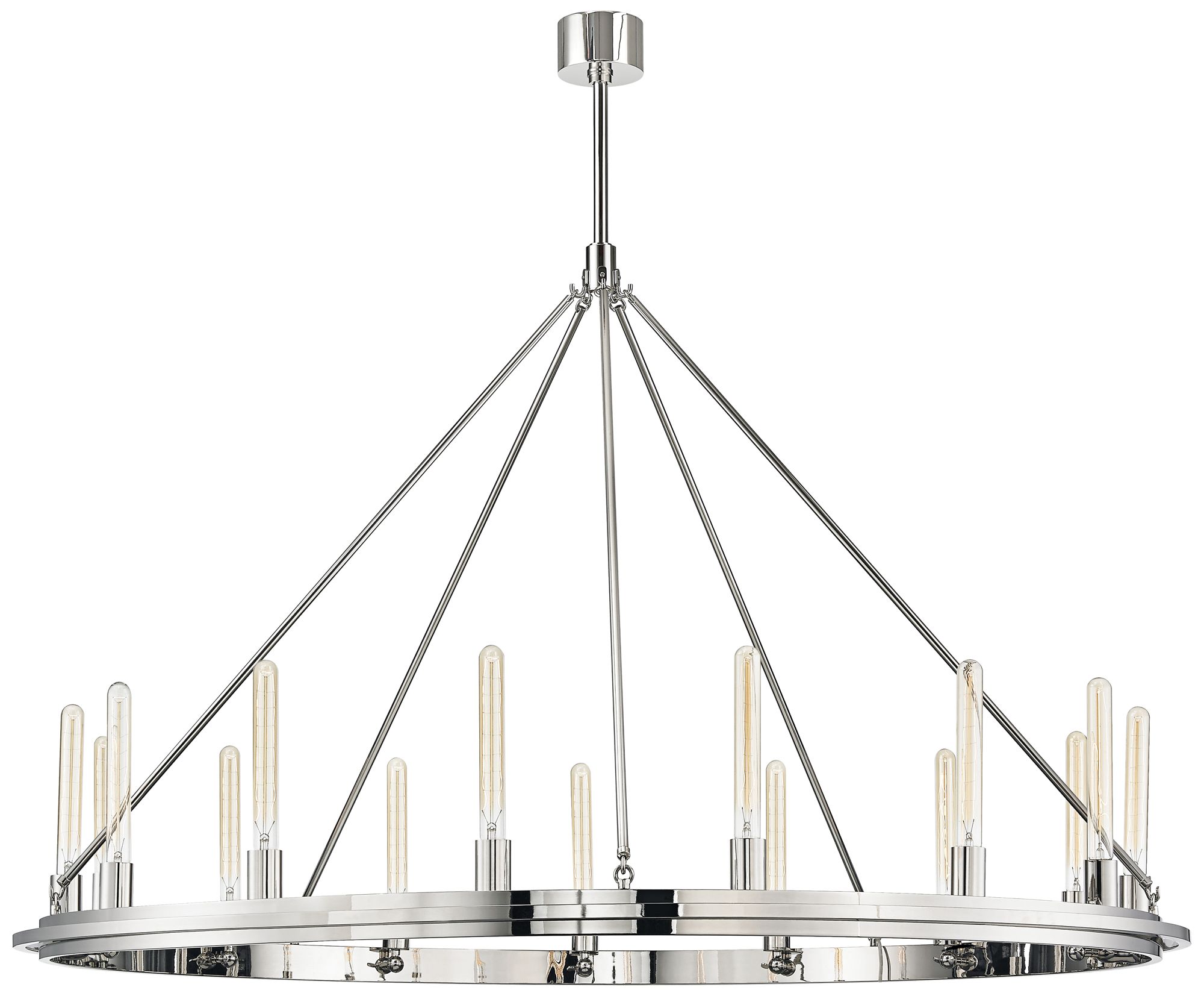 Hudson Valley Chambers 58" Wide Nickel 15-Light Chandelier