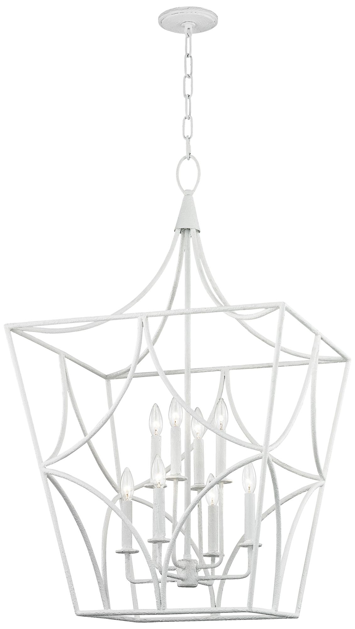 Hudson Valley Green Point 24" Wide White 8-Light Pendant