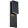 Modern Forms Double Down 18"H Black LED Outdoor Wall Light